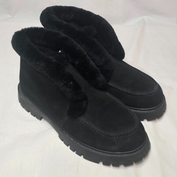 Lonza Shoes Vail Black Winter Boot Lined with Wool Women Size 41 US 10 - Picture 1 of 10
